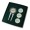 Sterling silver finish divot repair tool set.  Comes in green gift box with clear top.  Perfect for gift-giving!  Includes 4 engraved ballmarkers