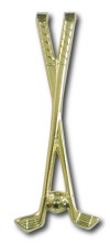 Crossed clubs tie bar